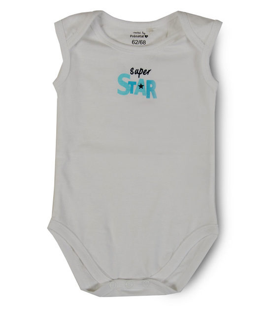 Prenatal jongens mouwloze romper